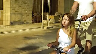 Midget Spanish babe Munequita is desperate for our PORN STUDS!