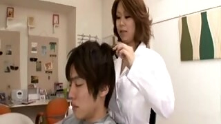 Rin Kajika is a busty hair stylist