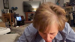 Amateur GILF Sucking a 40-something's Cock