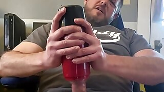 Daddy Cums Twice with Fuck Machine!